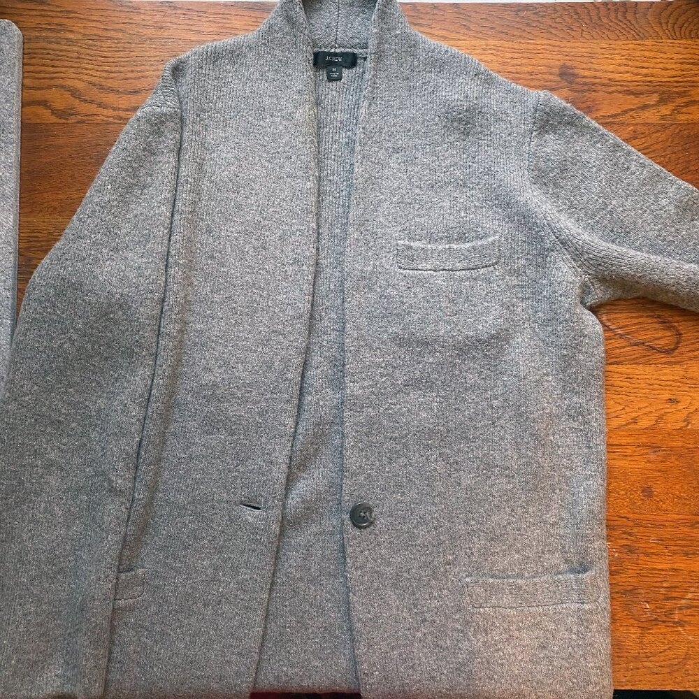 J.Crew Cocoon Sweater Blazer, Gray, M